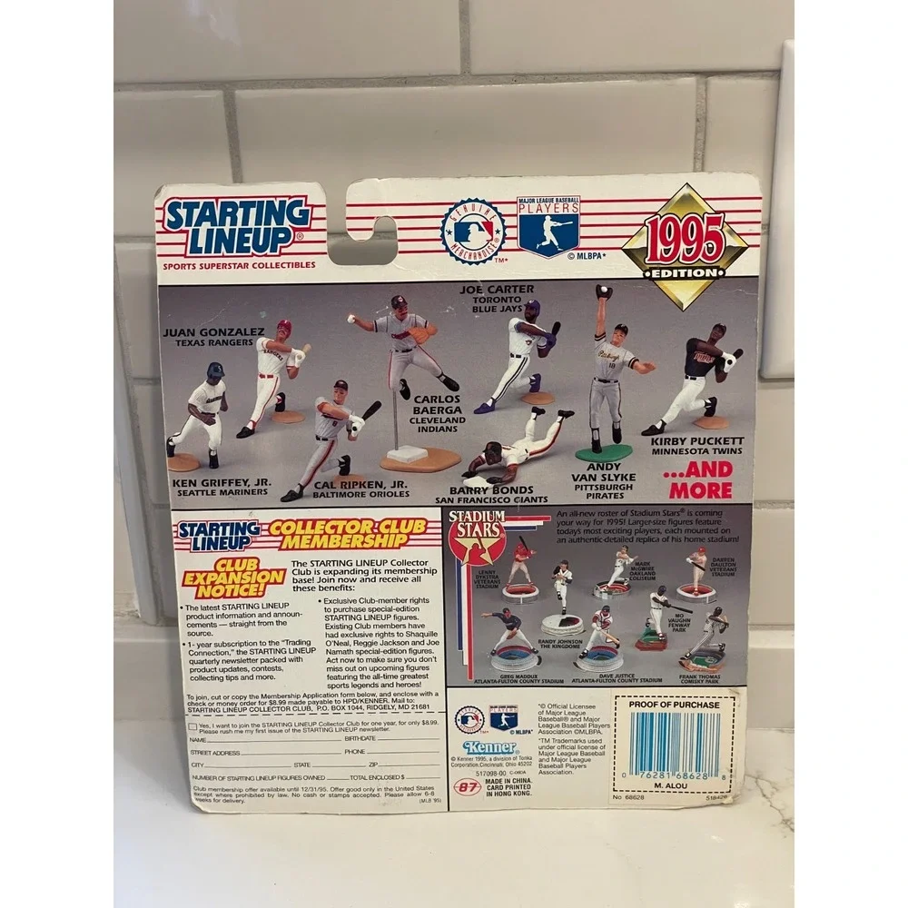 Vintage Moises Alou Starting Lineup‎ Figure Card Montreal Expos MLB 1995 Sealed